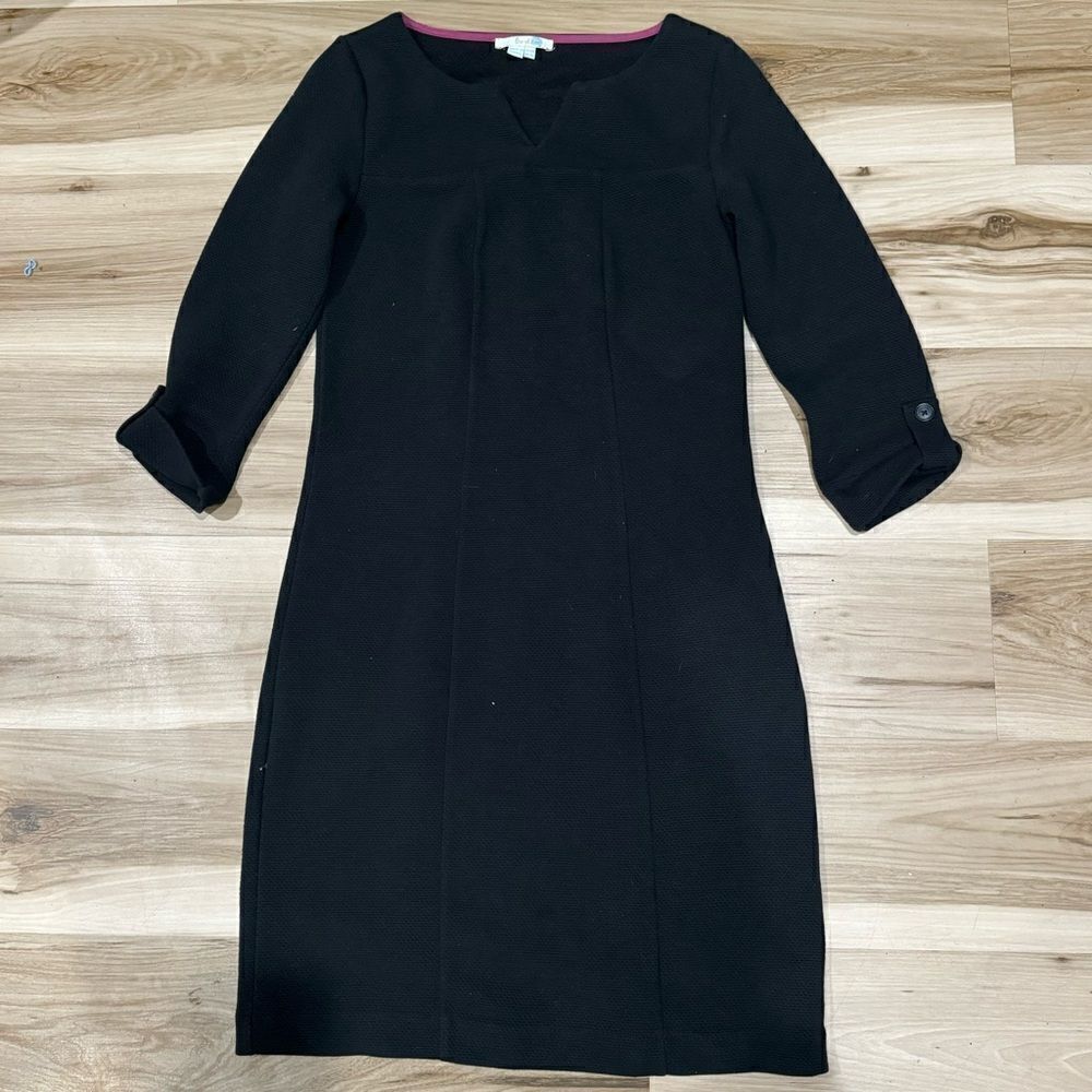 Boden Genevieve Textured Jersey Dress Black Women’s 6